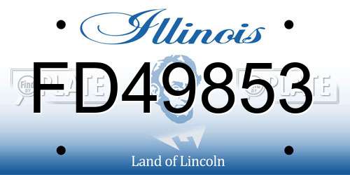 FD49853 Illinois License Plate