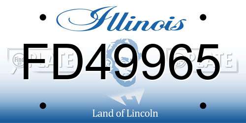 FD49965 Illinois License Plate