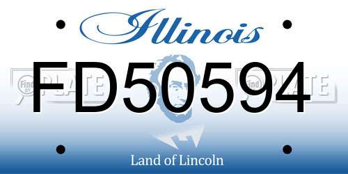 FD50594 Illinois License Plate