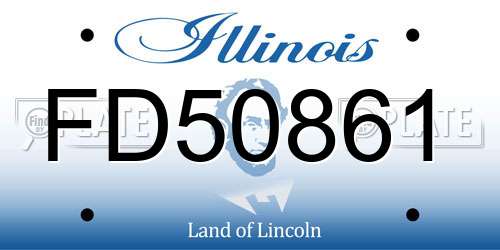 FD50861 Illinois License Plate