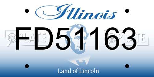 FD51163 Illinois License Plate