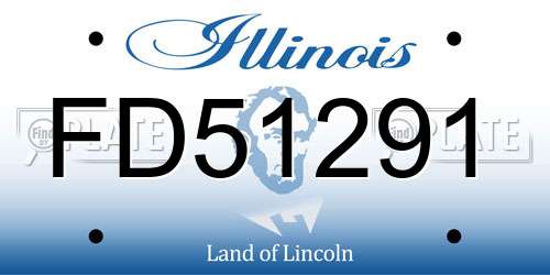 FD51291 Illinois License Plate