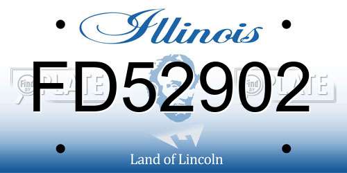 FD52902 Illinois License Plate