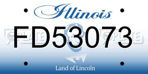 FD53073 Illinois License Plate