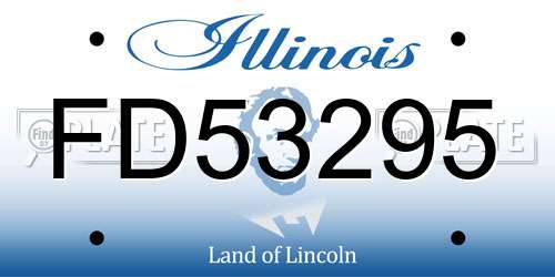 FD53295 Illinois License Plate