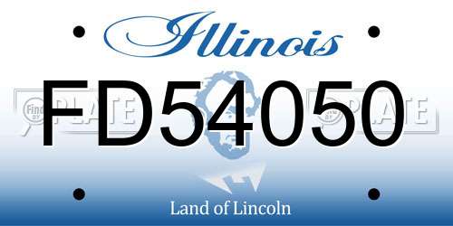 FD54050 Illinois License Plate
