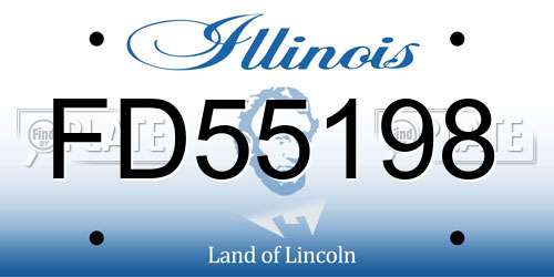 FD55198 Illinois License Plate