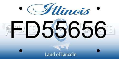 FD55656 Illinois License Plate