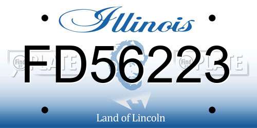 FD56223 Illinois License Plate