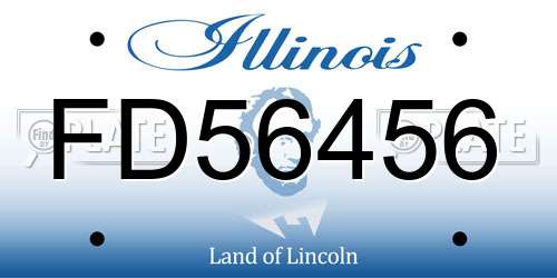 FD56456 Illinois License Plate