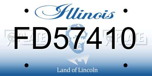 FD57410 Illinois License Plate