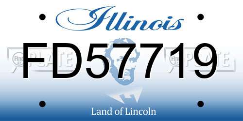 FD57719 Illinois License Plate