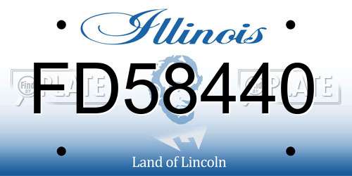 FD58440 Illinois License Plate