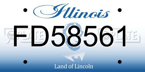 FD58561 Illinois License Plate