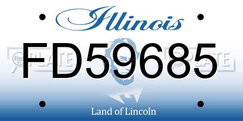 FD59685 Illinois License Plate