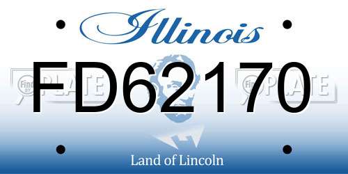 FD62170 Illinois License Plate