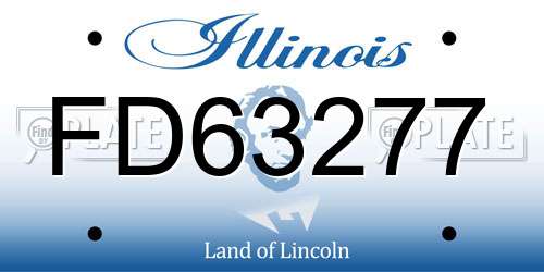 FD63277 Illinois License Plate
