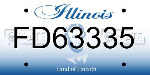FD63335 Illinois License Plate