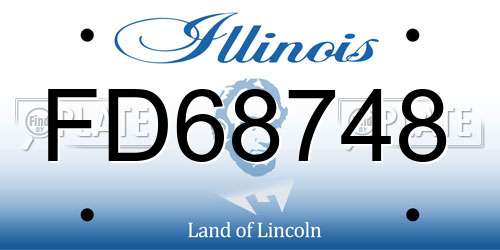 FD68748 Illinois License Plate