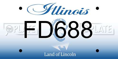 FD688 Illinois License Plate