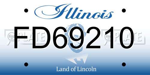 FD69210 Illinois License Plate