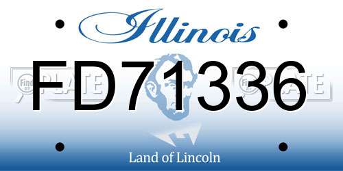 FD71336 Illinois License Plate
