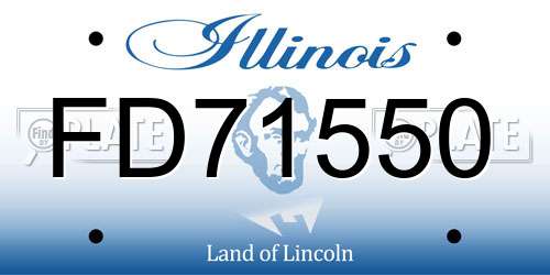 FD71550 Illinois License Plate