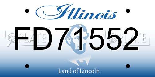 FD71552 Illinois License Plate