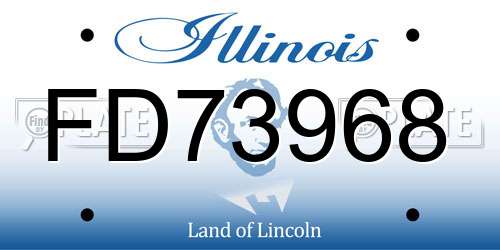 FD73968 Illinois License Plate
