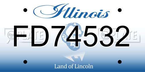 FD74532 Illinois License Plate