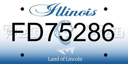 FD75286 Illinois License Plate