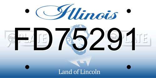 FD75291 Illinois License Plate