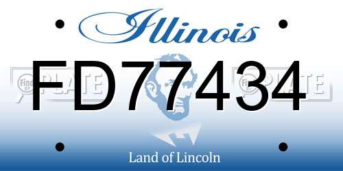 FD77434 Illinois License Plate