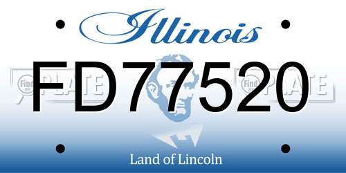 FD77520 Illinois License Plate
