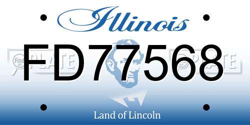 FD77568 Illinois License Plate