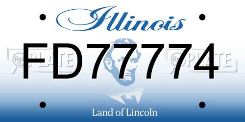 FD77774 Illinois License Plate