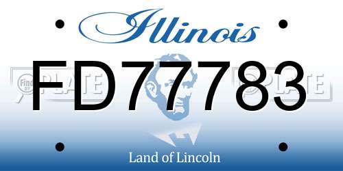 FD77783 Illinois License Plate