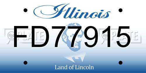 FD77915 Illinois License Plate