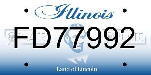 FD77992 Illinois License Plate