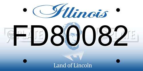 FD80082 Illinois License Plate