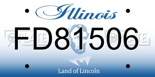 FD81506 Illinois License Plate