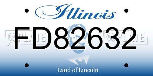 FD82632 Illinois License Plate
