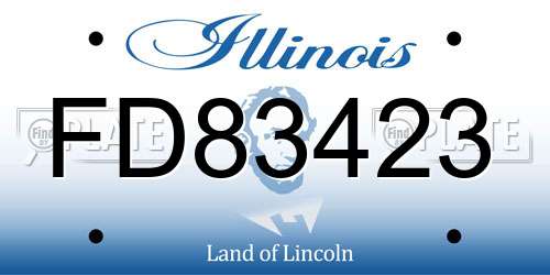 FD83423 Illinois License Plate