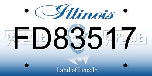 FD83517 Illinois License Plate