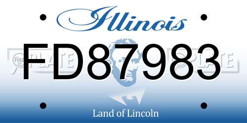 FD87983 Illinois License Plate