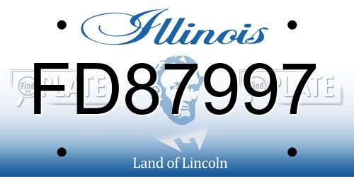 FD87997 Illinois License Plate