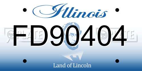 FD90404 Illinois License Plate