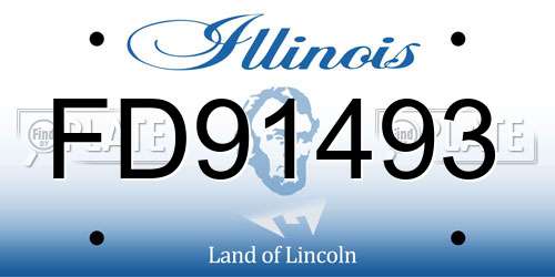 FD91493 Illinois License Plate