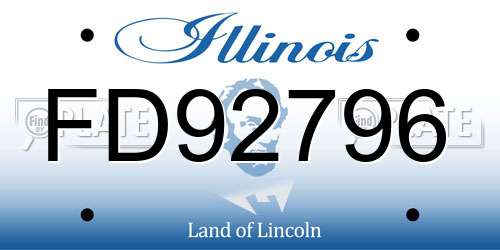 FD92796 Illinois License Plate