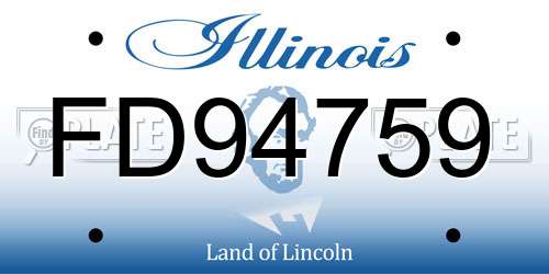 FD94759 Illinois License Plate